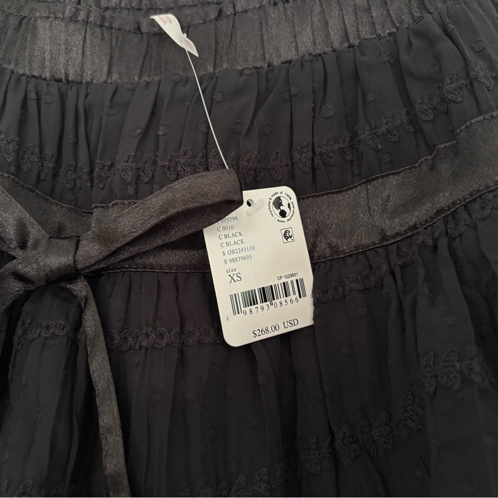 Free People Belle Ruffle Pants in Black Size XS NWT - Picture 7 of 13